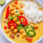 Homemade Thai Yellow Curry With Chickpeas recipe photo