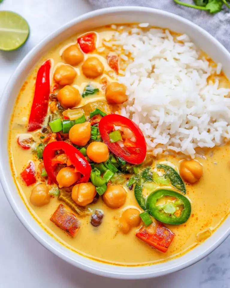 Homemade Thai Yellow Curry With Chickpeas recipe photo