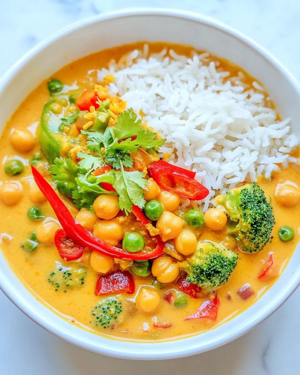 Classic Thai Yellow Curry With Chickpeas dish photo