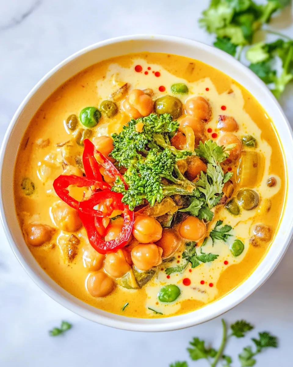 Easy Thai Yellow Curry With Chickpeas food shot
