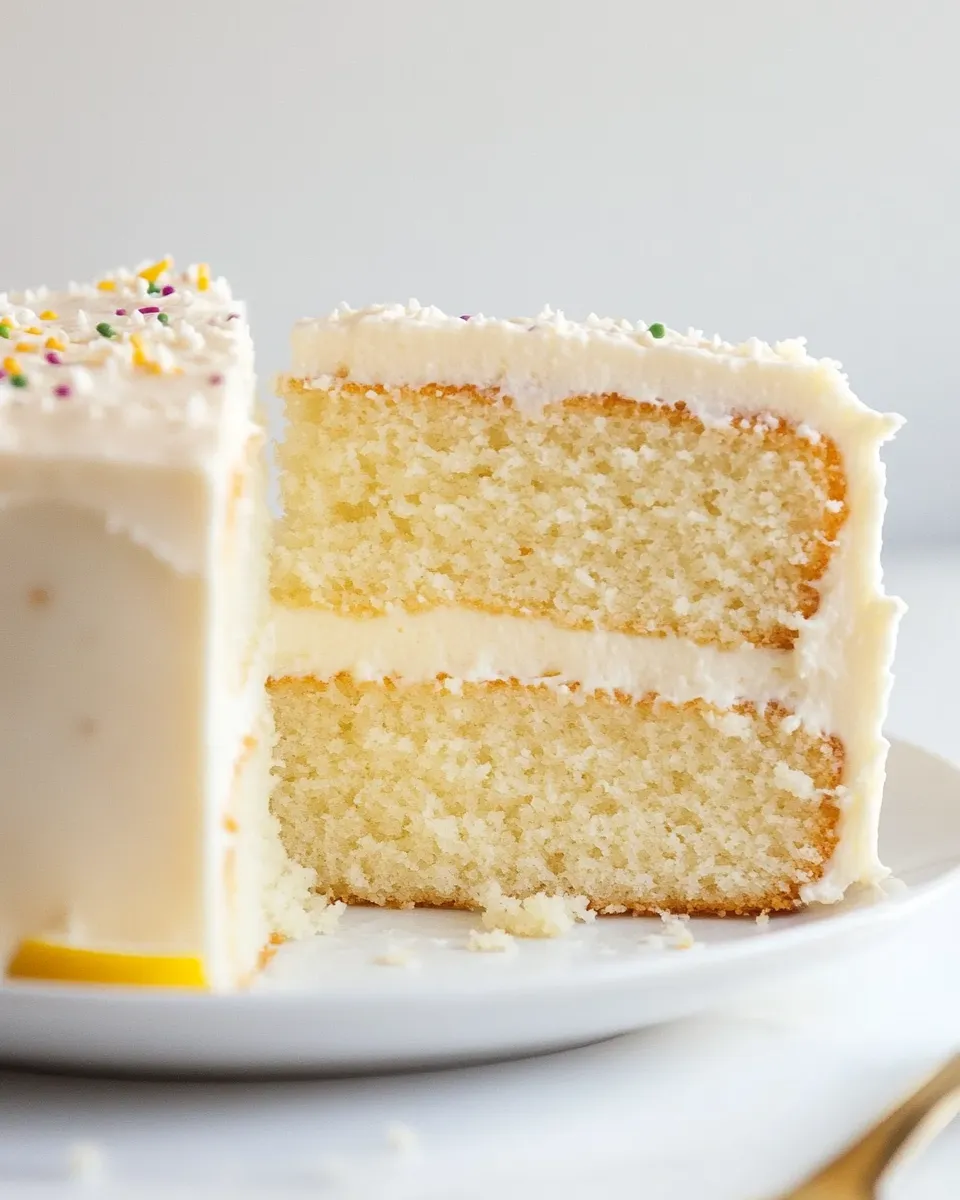 Homemade The Absolute Best White Cake photo