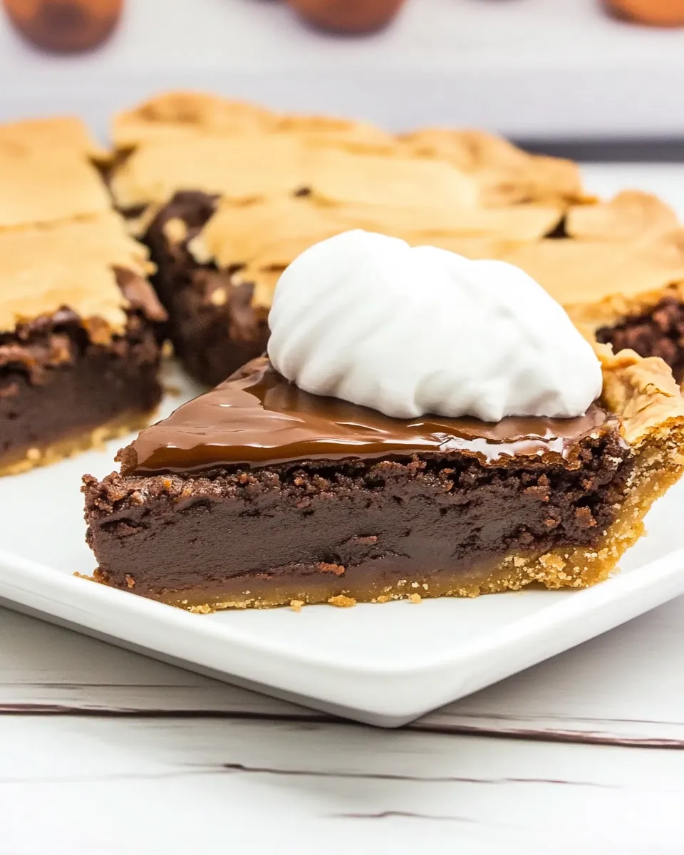Easy The BEST Brownie Pie food shot