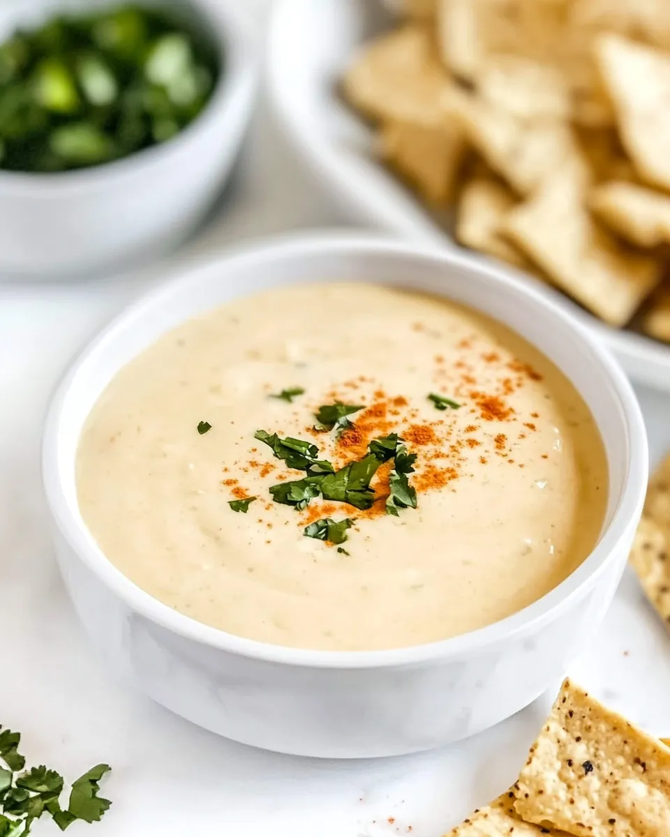 Easy The Best Queso Blanco (White Cheese Dip) food shot