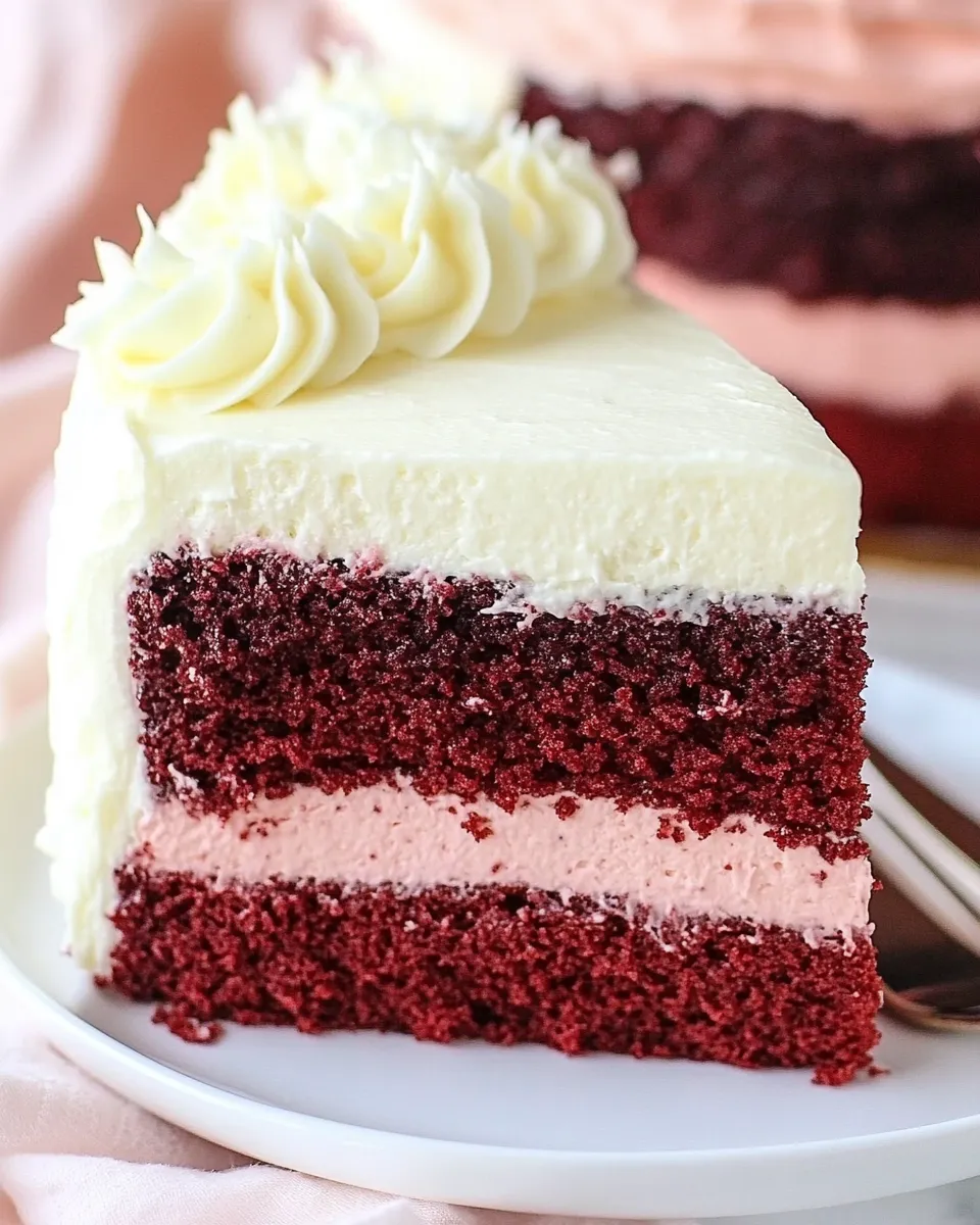 Homemade The Ultimate Red Velvet Cheesecake Cake Recipe photo