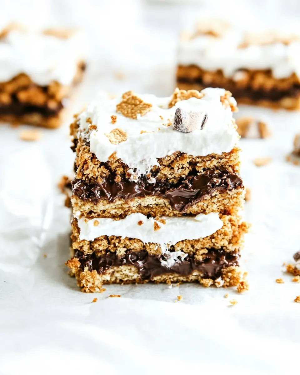 Delicious To Die For Ooey Gooey Smores Bars recipe image
