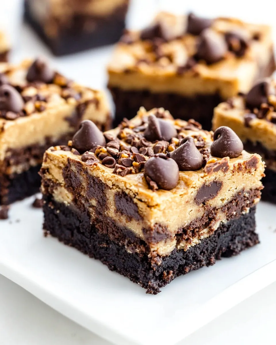 Delicious Toffee Chocolate Chip Cookie Dough Brownies image