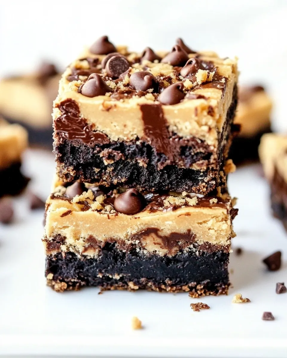 Easy Toffee Chocolate Chip Cookie Dough Brownies recipe photo