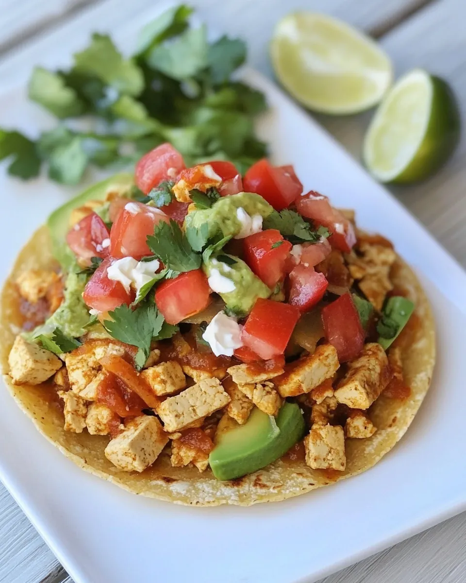 Homemade Tofu Tostadas recipe photo