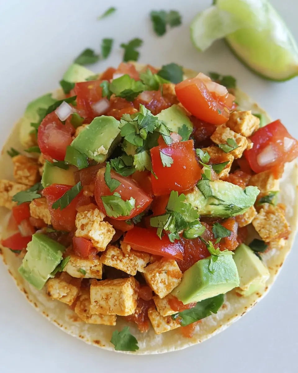 Classic Tofu Tostadas dish photo