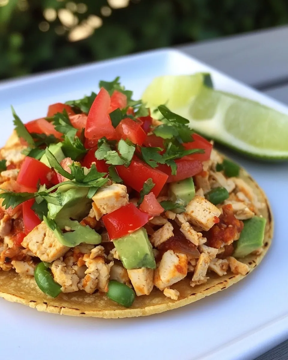 Delicious Tofu Tostadas plate image