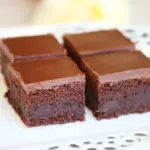 Homemade Truffle Brownies with Chocolate Ganache photo