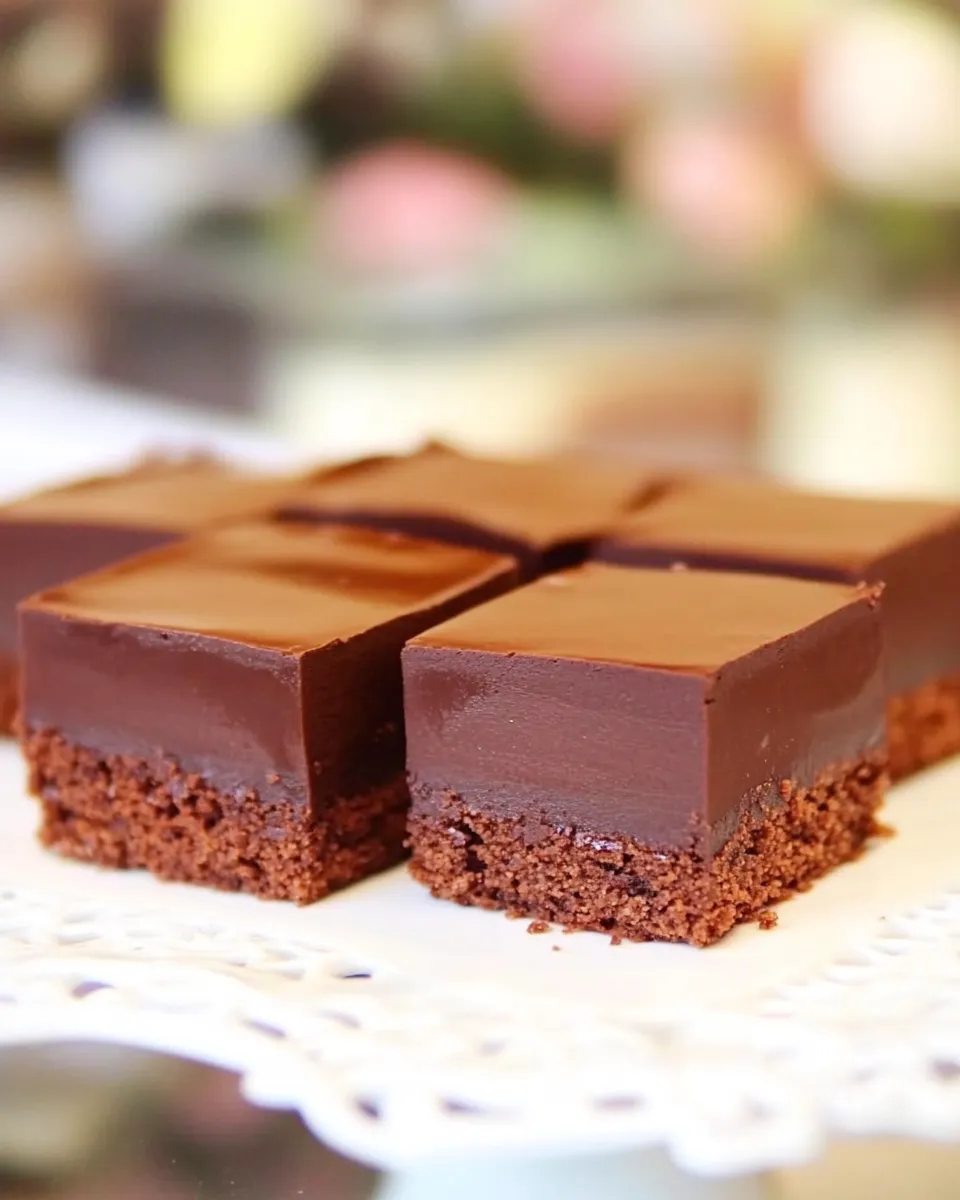 Easy Truffle Brownies with Chocolate Ganache shot