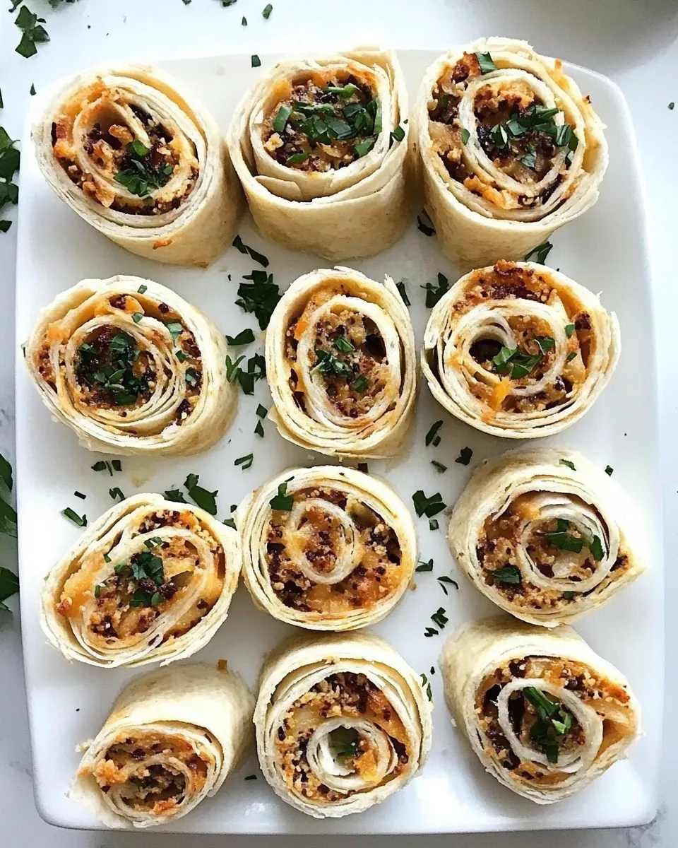 Delicious Turkey Cheddar Apple Pinwheels dish photo