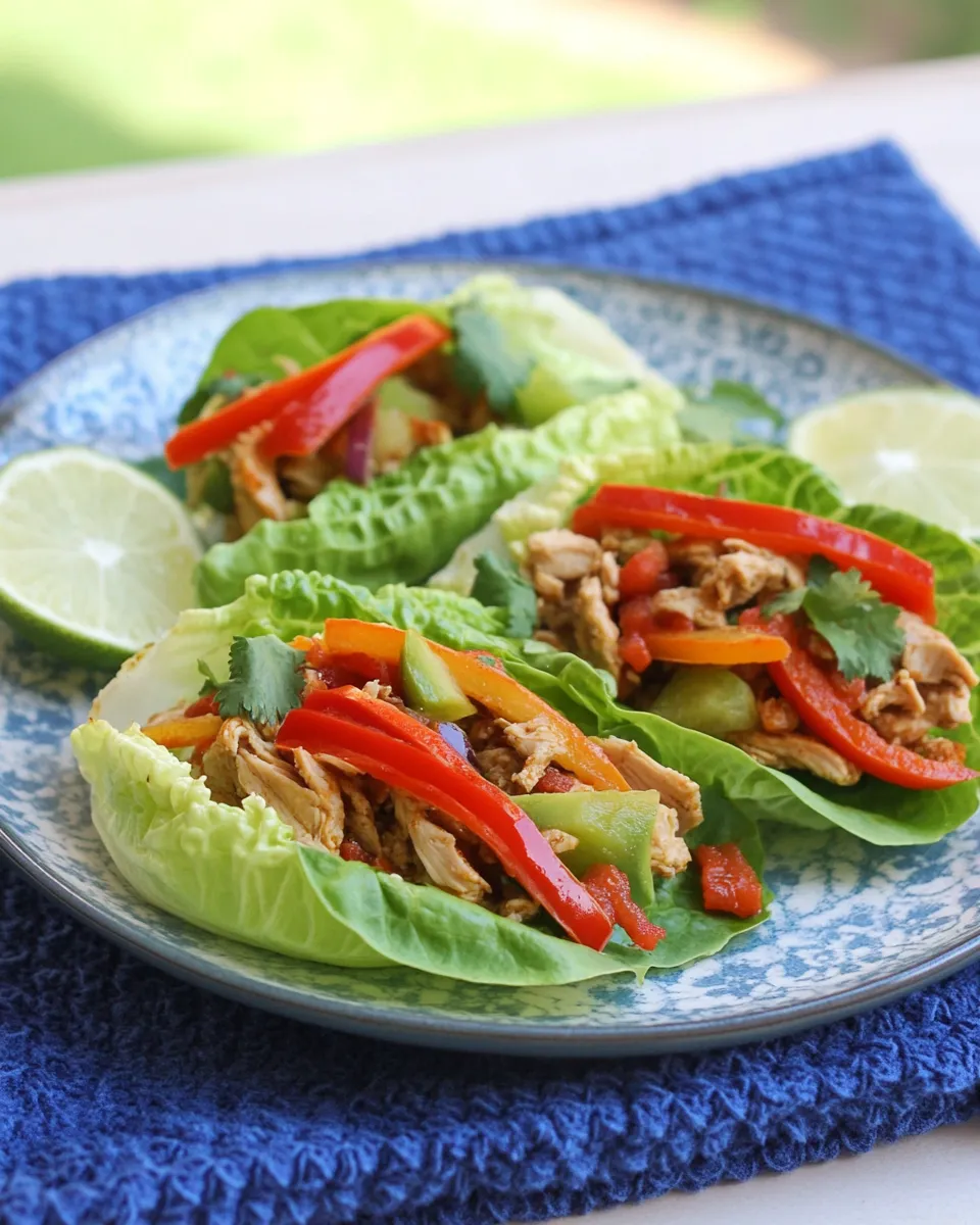 Healthy Turkey Fajita Lettuce Wraps image