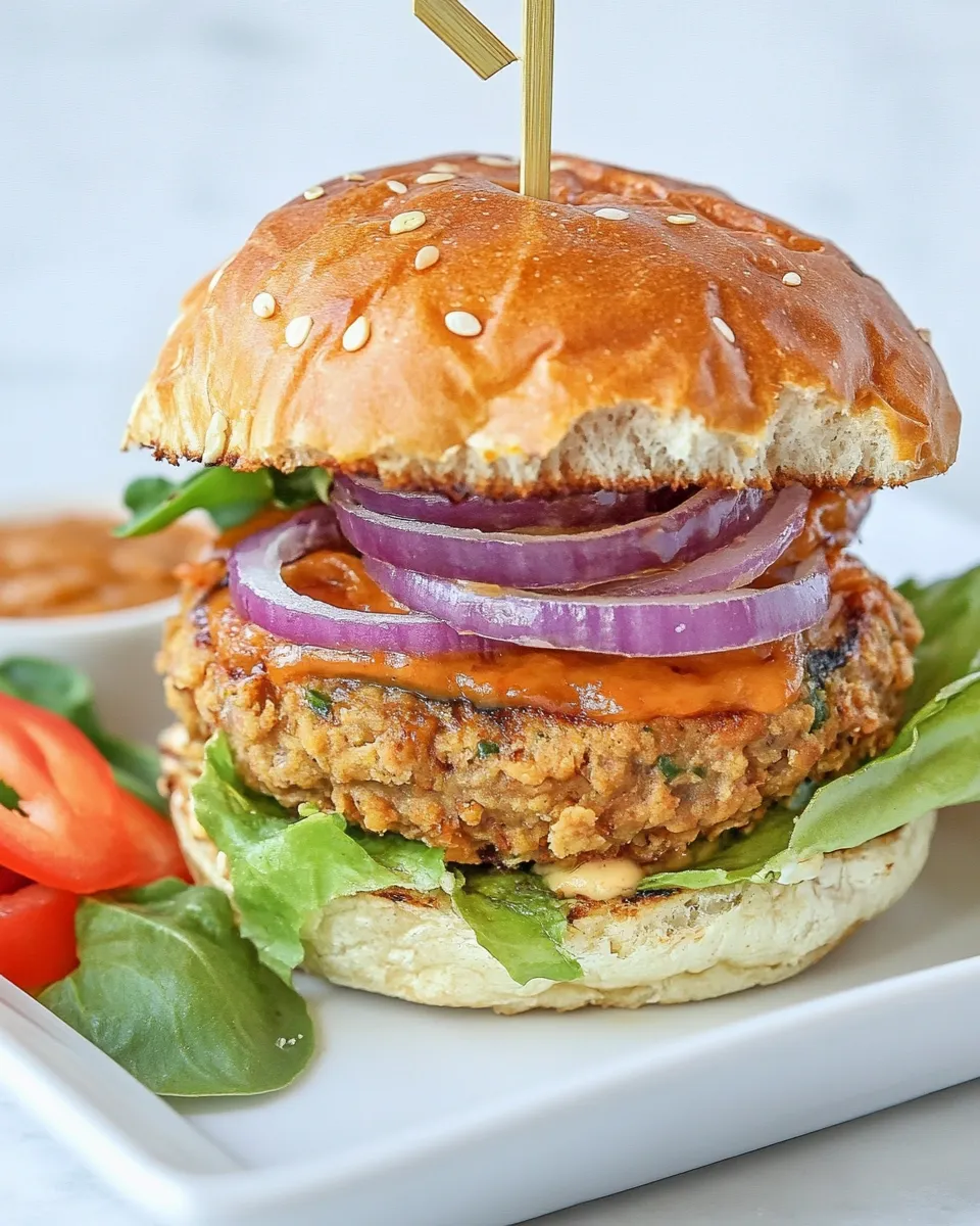 Easy Turkey Garden Burgers food shot