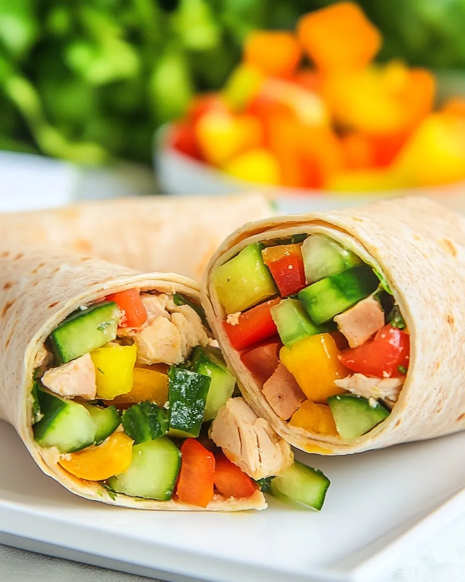 Easy Turkey Hummus and Veggie Wraps recipe photo