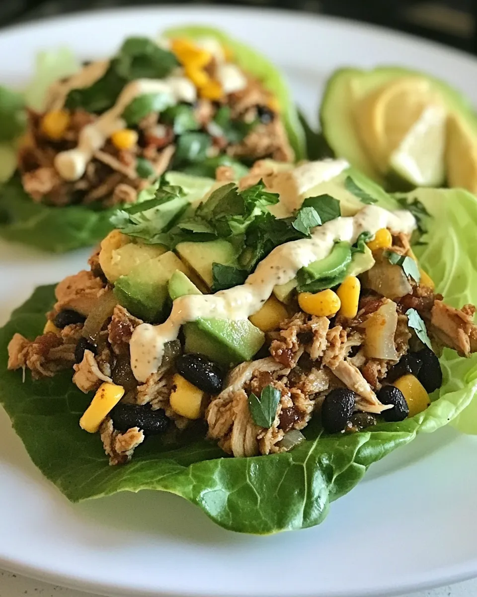Quick Turkey Santa Fe Lettuce Wraps shot