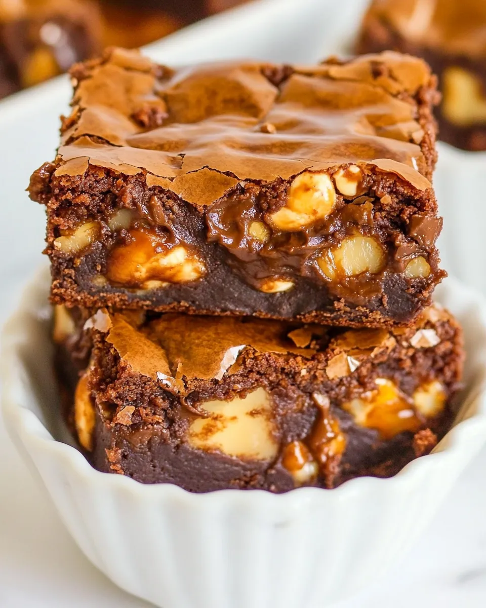 Easy Turtle Brownies recipe photo