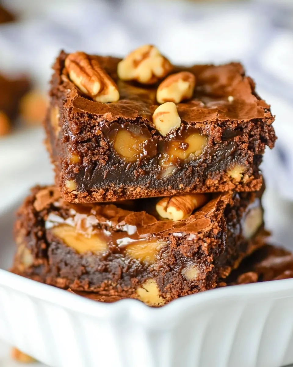 Delicious Turtle Brownies shot
