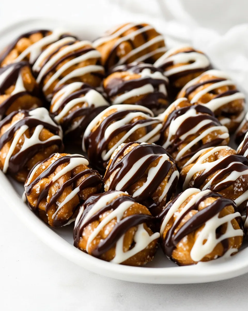 Quick Turtle Pretzel Candy Clusters shot