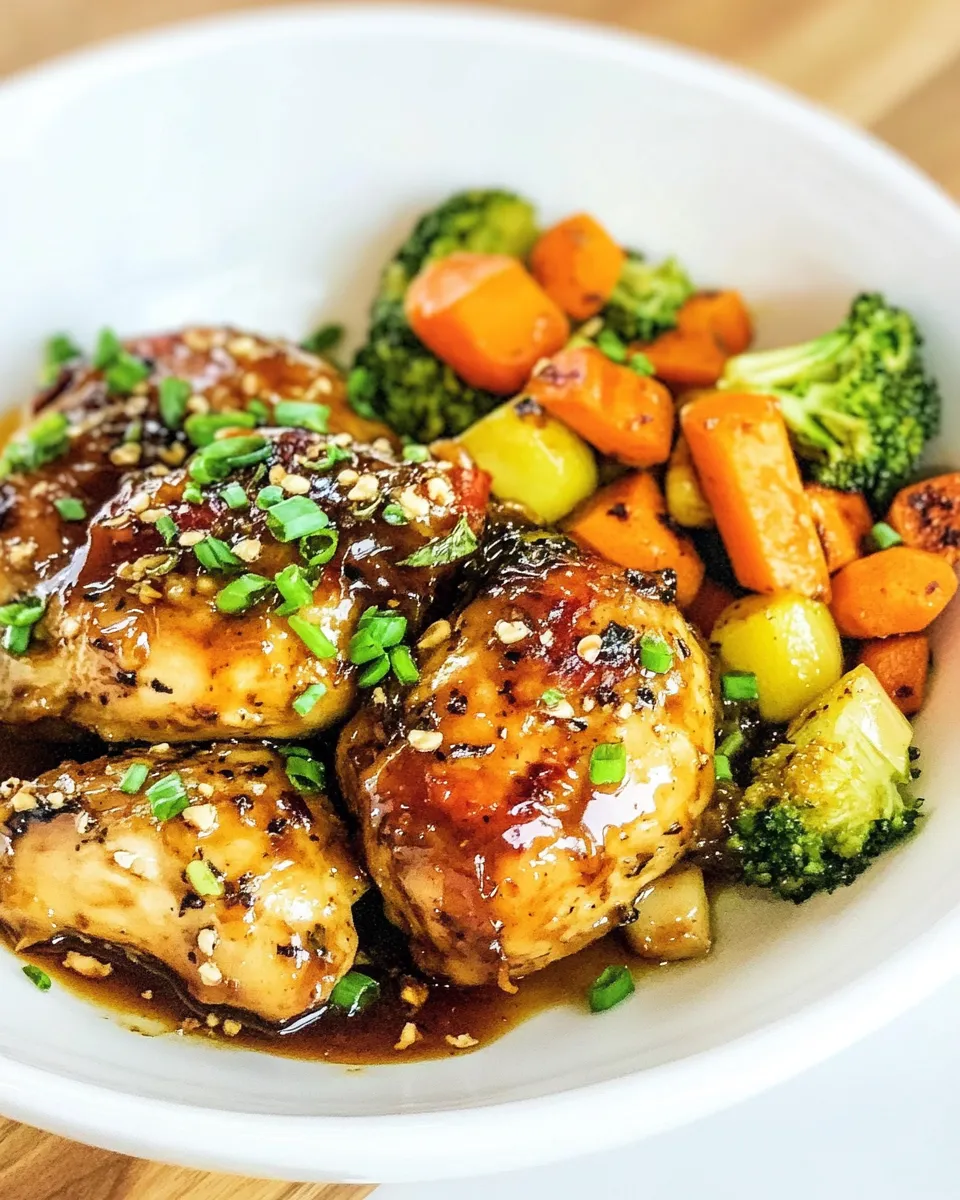Quick Two Serving Healthy Honey Chicken and Vegetables image