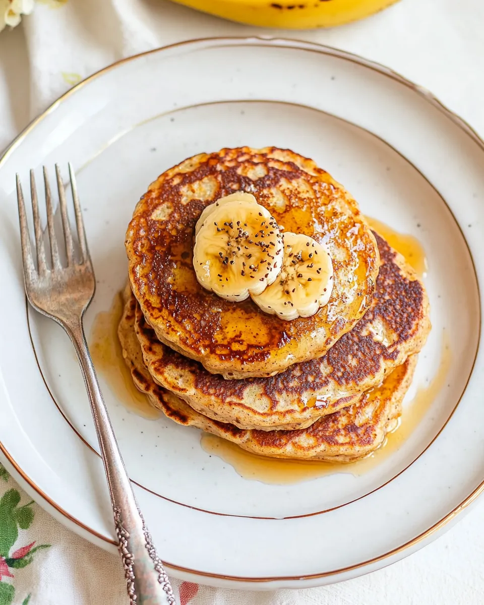 Tasty Vegan Banana Pancakes (Grain-Free, Paleo) food shot