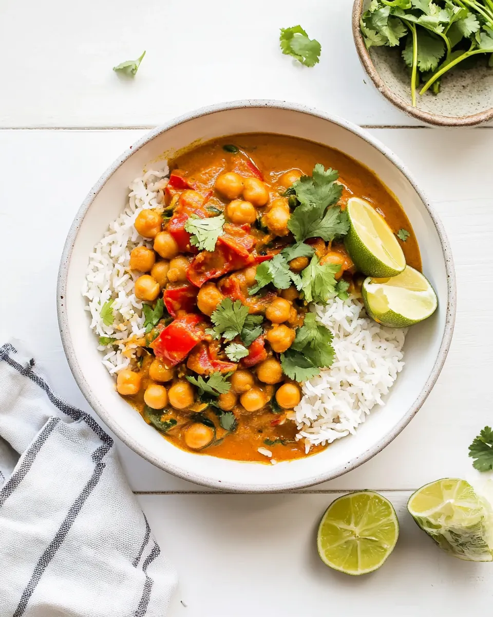 Delicious Vegan Chickpea Curry shot