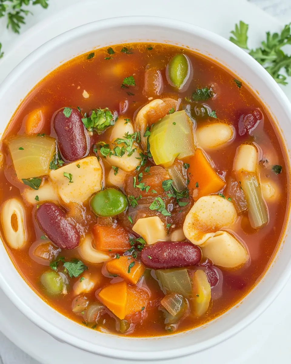 Homemade Vegan Minestrone Soup recipe photo