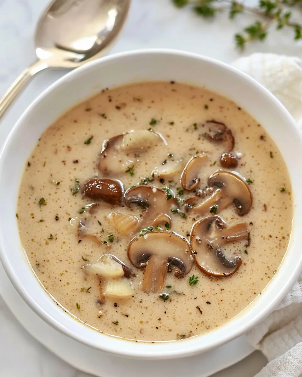 Easy Vegan Mushroom Soup recipe photo