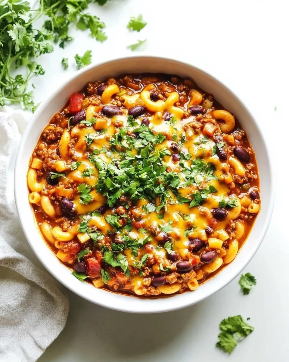 Classic Vegetarian Chili Mac plate image