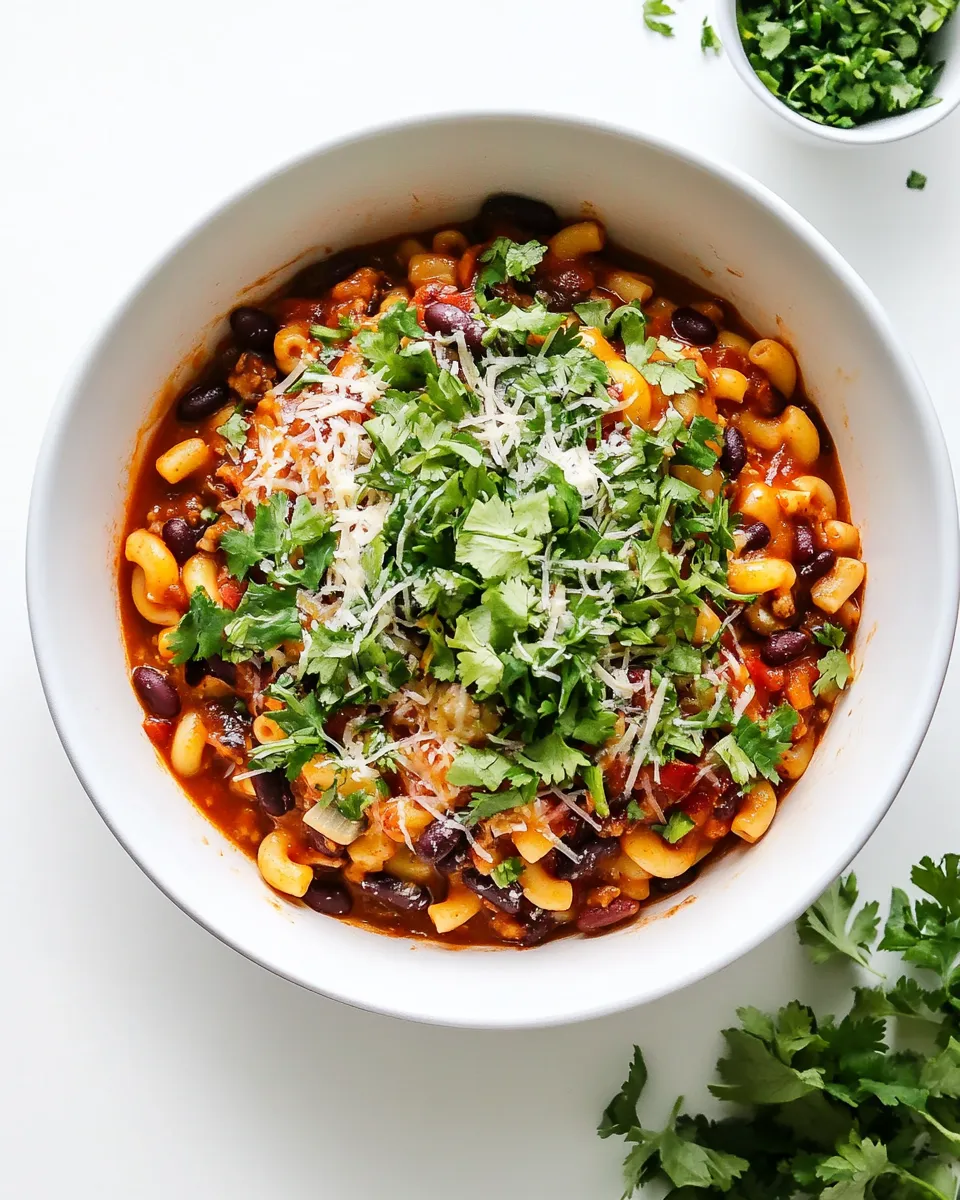 Delicious Vegetarian Chili Mac dish photo