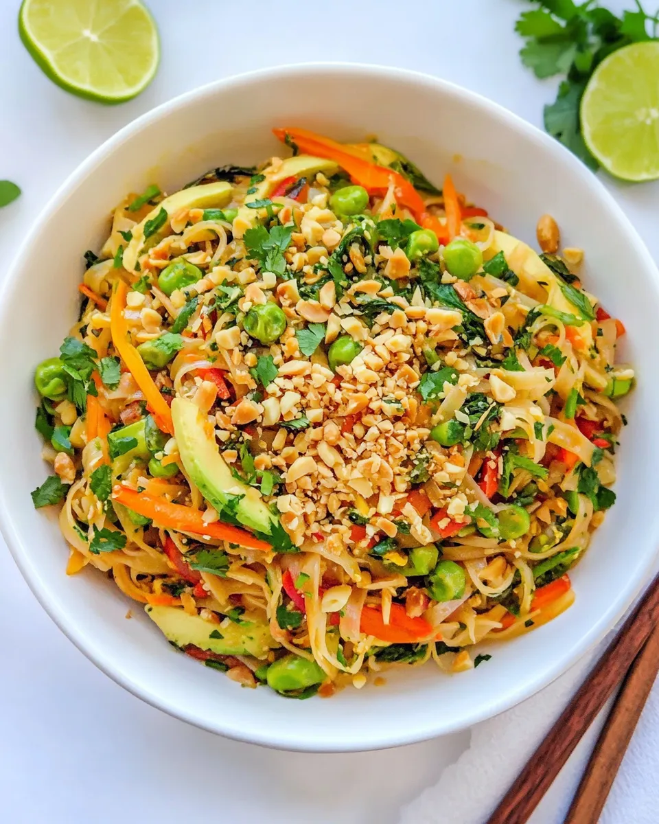 Delicious Vegetarian Pad Thai shot