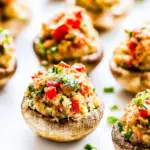 Homemade Vegetarian Stuffed Mushrooms photo