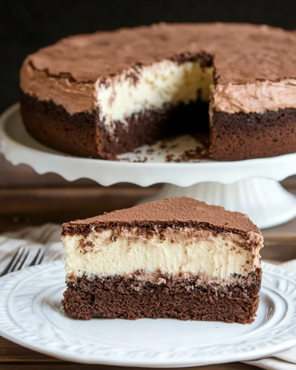 Classic Vintage Brownie Surprise Cake dish photo