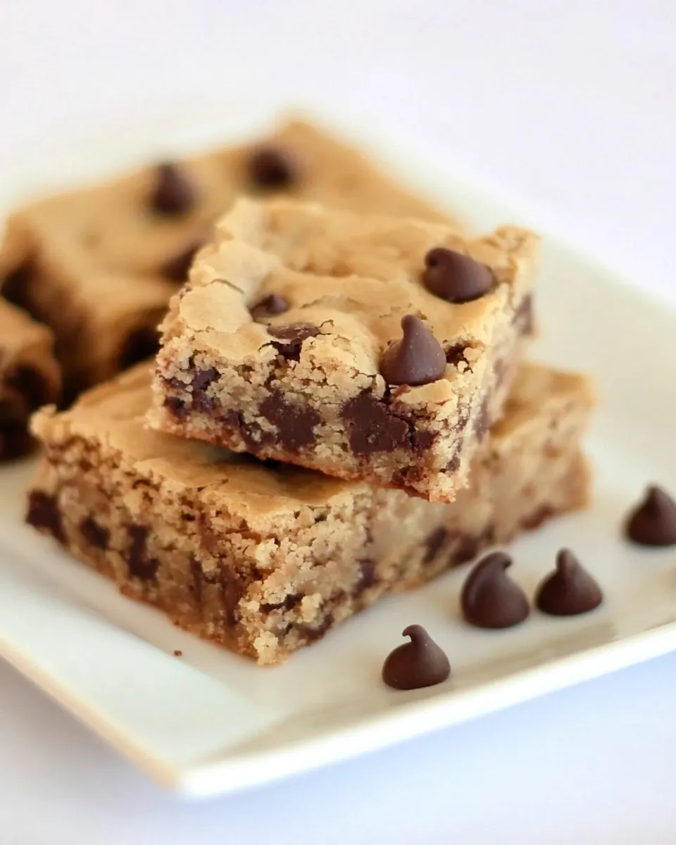 Delicious Walnut Chocolate Blondies shot