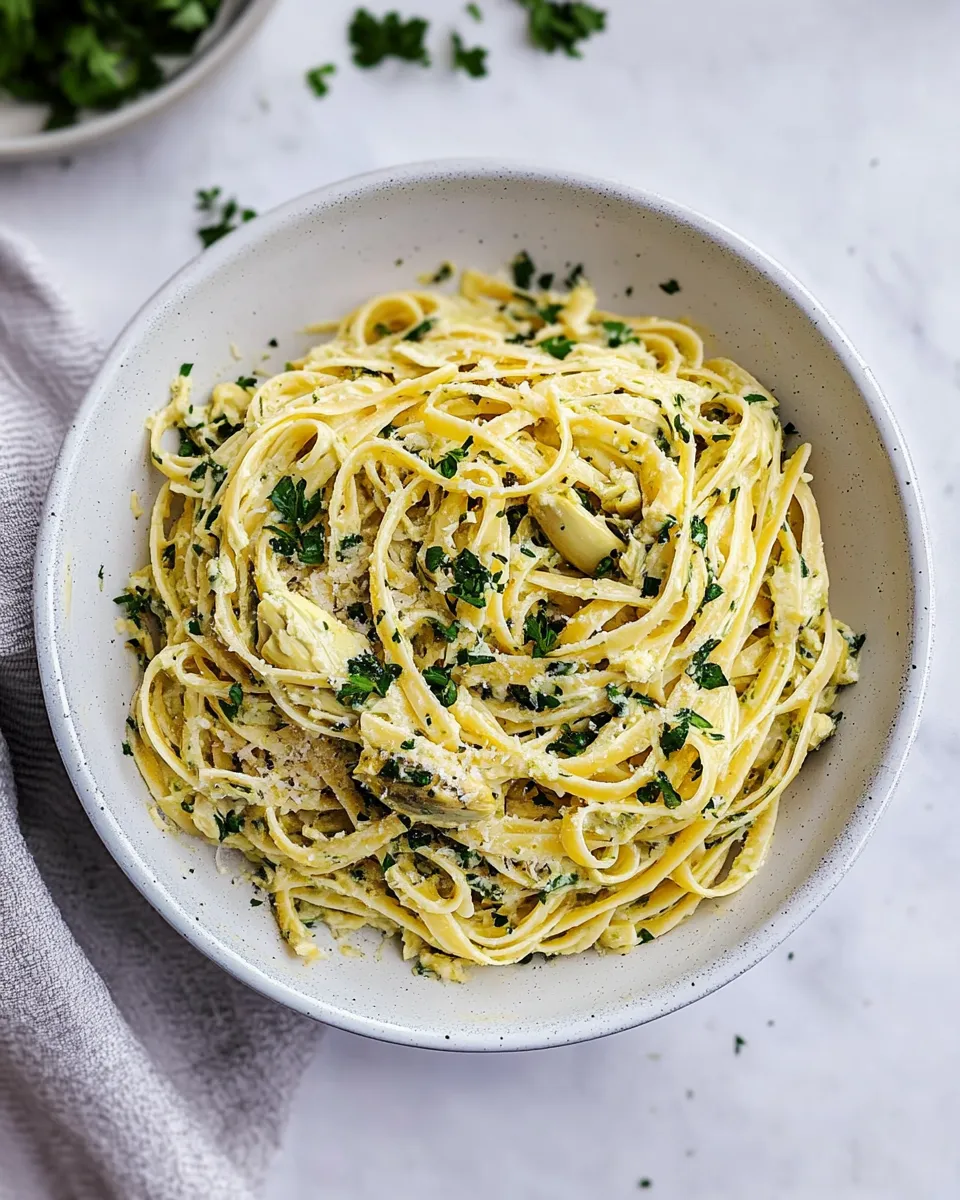 Delicious Weeknight Pasta with Artichoke Sauce. image