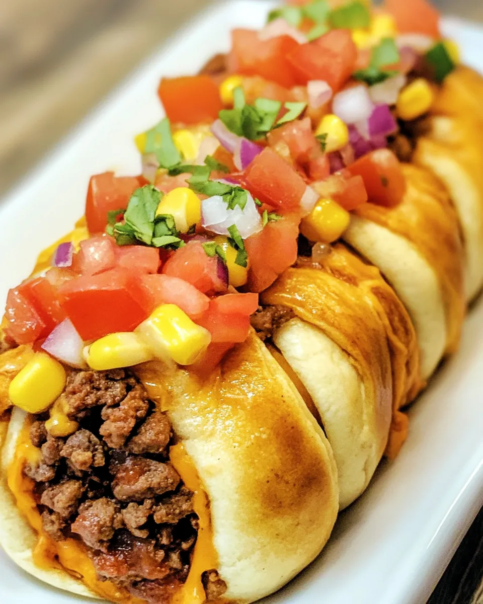 Quick Weeknight Taco Braid recipe photo