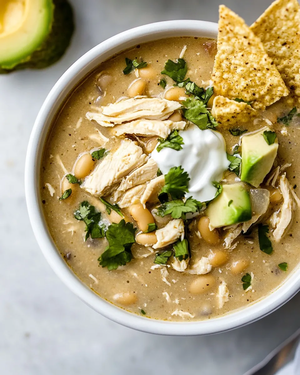 Easy White Bean Chicken Chili dish photo