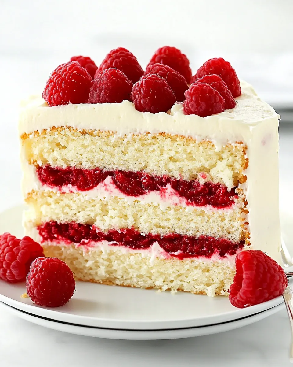 Delicious White Chocolate Cake Recipe with Raspberry recipe photo