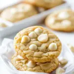 Homemade White Chocolate Macadamia Nut Pudding Cookies photo