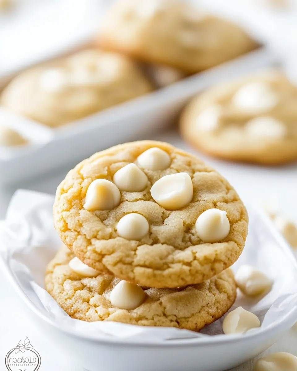 Homemade White Chocolate Macadamia Nut Pudding Cookies photo