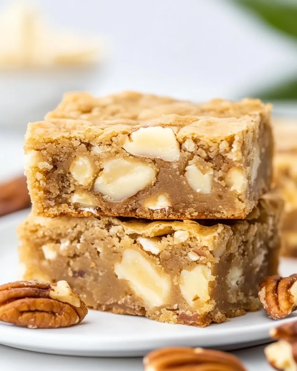 Classic White Chocolate Pecan Blondies image