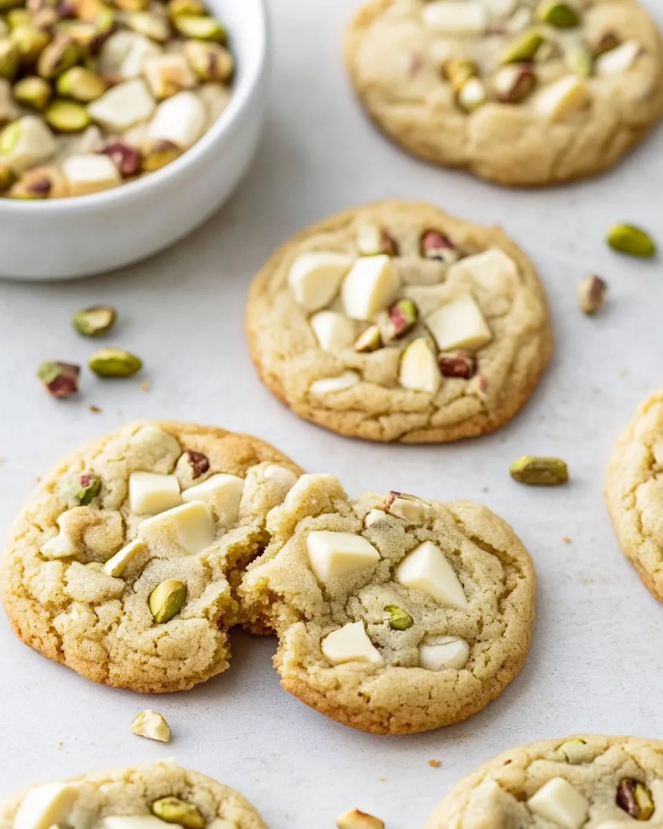 Easy White Chocolate Pistachio Pudding Cookies recipe photo