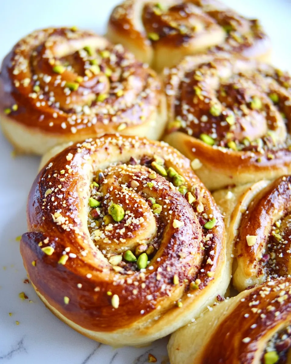 Homemade White Chocolate & Pistachio Babka Rolls recipe photo