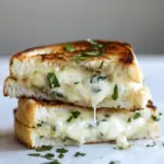 Homemade White Pizza Grilled Cheese. recipe photo