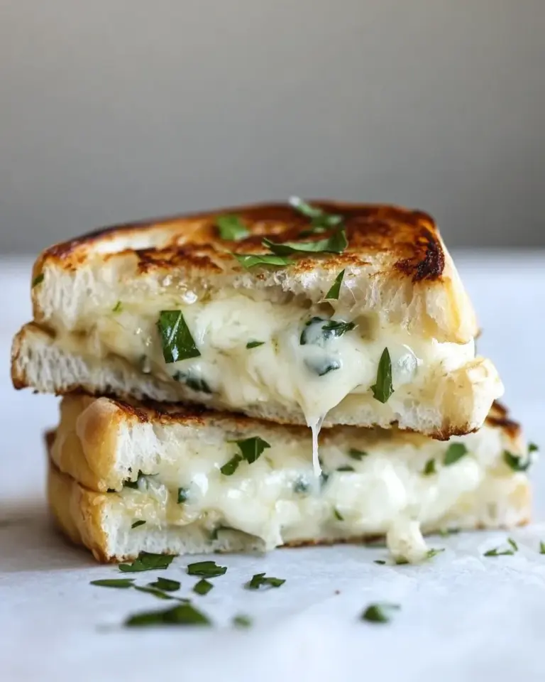 Homemade White Pizza Grilled Cheese. recipe photo