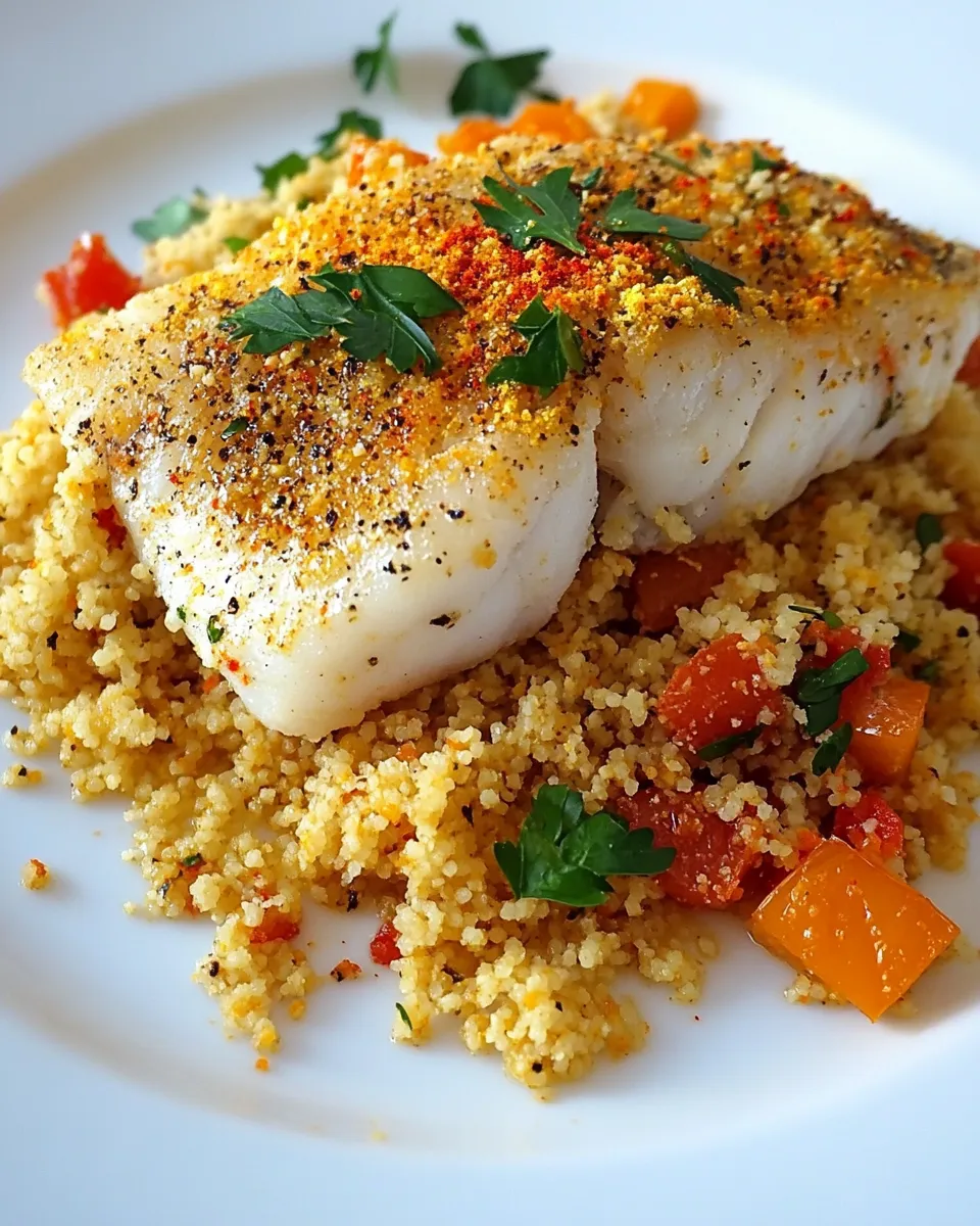 Classic Wild Caught Cod with Moroccan Couscous image