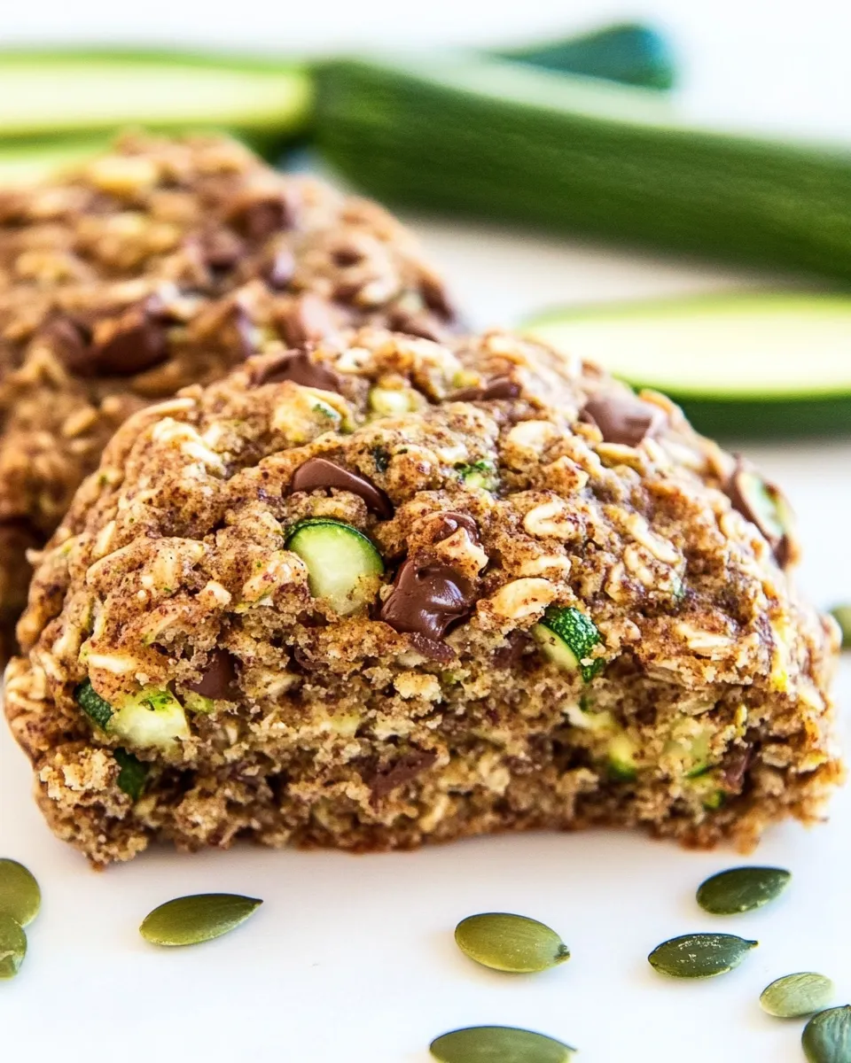 Delicious Zucchini Bread Breakfast Cookies food shot