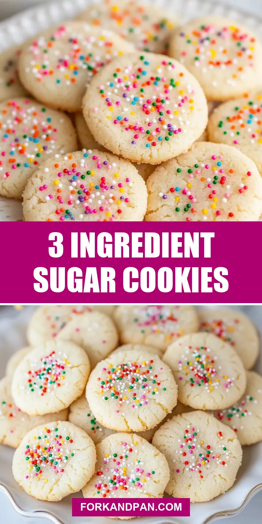 3 Ingredient Sugar Cookies Recipe