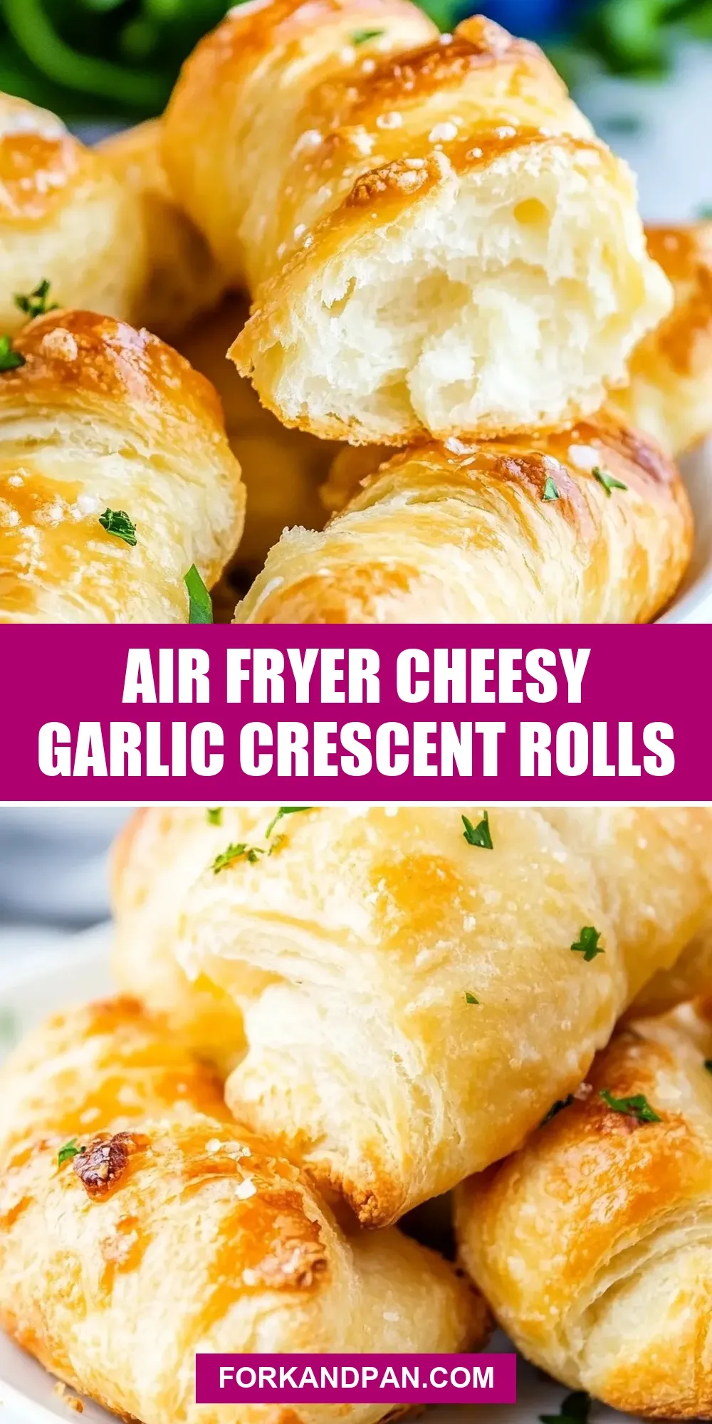 Easy Air Fryer Cheesy Garlic Crescent Rolls Recipe